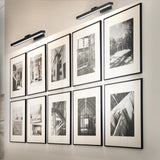 Picture Light Battery Operated, 16in Wireless Art Light for Paintings Color Temperature Adjustable Dimmable Battery Picture Light with Remote Control for Gallery Dartboard Art Bedroom Bathroom - Close-Up Angle