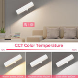 Wireless Vanity Lights for Mirror Set of 2-4000mAh Rechargeable Stick On Makeup Light with CCT Modes & Dimmable Brightness, Cordless Light for Mirror, Vanity, Bathroom, Renter Friendly - Top-Down View