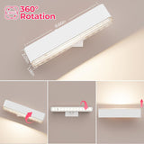 Wireless Vanity Lights for Mirror Set of 2-4000mAh Rechargeable Stick On Makeup Light with CCT Modes & Dimmable Brightness, Cordless Light for Mirror, Vanity, Bathroom, Renter Friendly
