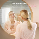 Wireless Vanity Lights for Mirror Set of 2-4000mAh Rechargeable Stick On Makeup Light with CCT Modes & Dimmable Brightness, Cordless Light for Mirror, Vanity, Bathroom, Renter Friendly - Rear View