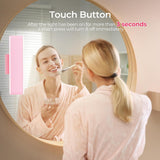 Wireless Vanity Lights for Mirror Set of 2-4000mAh Rechargeable Stick On Makeup Light with CCT Modes & Dimmable Brightness, Cordless Light for Mirror, Vanity, Bathroom, Renter Friendly - Rear View
