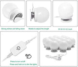 Hollywood LED Vanity Mirror Lights Kit, Dimmable Stick on USB Vanity Lights,Makeup Light Strip for for Bedroom, Dressing Room, Wedding, Party illuminating, CRI>90 (4000K Natural White 14 Bulbs 5V USB) - Side View