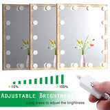 Hollywood LED Vanity Mirror Lights Kit, Dimmable Stick on USB Vanity Lights,Makeup Light Strip for for Bedroom, Dressing Room, Wedding, Party illuminating, CRI>90 (4000K Natural White 14 Bulbs 5V USB) - 45-Degree Angle