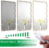 Hollywood Mirror Lights Makeup Vanity Lights, LED Vanity Mirror Lights Kit for Dressing Table, Dimmable and Adapter Plug in, Mirror Not Included (16 Bulbs Natural White) - 45-Degree Angle