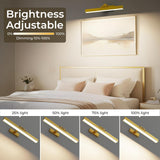 Picture Lights for Wall, Battery Operated Picture Light 16in Gallery Light for Paintings CCT Dimmable Gold - Side View