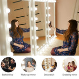 LED Makeup Vanity Lights with 14 Dimmable Light Bulbs, Hollywood Style Cosmetic Mirror Lights, USB Cable, 3 Color Modes for Dressing Room Tabletop Bedroom - Rear View