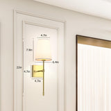 Battery Operated Wall Sconce, 5000mAh Rechargeable Dimmable RGB Wall Sconce Set of 2 with Remote, 3 Color Temperature Indoor Battery Powered Wall Lamp Light for Bedroom Living Room - Rear View