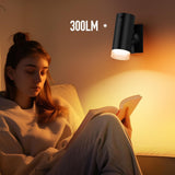 Battery Operated Wall Sconce CCT Dimmable Wireless Reading Light, Rechargeable LED Wall Light with Magnet Ball, Picture Wall Light Decor for Reading Bedroom Bedside - Front View