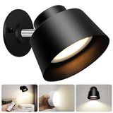 AIBOO Art Display Light, Picture Light Rechargeable Black, Color Changing & Dimmable with Remote LED Rotatable Wall Light for Pictures, Paintings, Portraits, Artworks - Front View