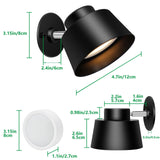 AIBOO Art Display Light, Picture Light Rechargeable Black, Color Changing & Dimmable with Remote LED Rotatable Wall Light for Pictures, Paintings, Portraits, Artworks - Side View