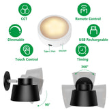 AIBOO Art Display Light, Picture Light Rechargeable Black, Color Changing & Dimmable with Remote LED Rotatable Wall Light for Pictures, Paintings, Portraits, Artworks