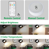 AIBOO Art Display Light, Picture Light Rechargeable Black, Color Changing & Dimmable with Remote LED Rotatable Wall Light for Pictures, Paintings, Portraits, Artworks