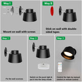 AIBOO Art Display Light, Picture Light Rechargeable Black, Color Changing & Dimmable with Remote LED Rotatable Wall Light for Pictures, Paintings, Portraits, Artworks - Close-Up Angle
