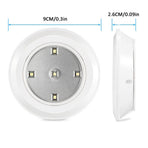 6 LED Light Set with Remote - Cool White for Cabinets & Displays