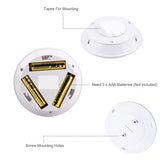 6 LED Light Set with Remote - Cool White for Cabinets & Displays - Low Angle