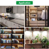 Led Under Cupboard Kitchen Lights, Dimmable Bar Cupboard Lights with Remote Control for Wardrobe,Cupboards, Closets, Display Cabinets（Natural White,2 Pack） - Close-Up Angle