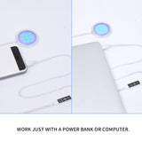 RGB Single LED Kitchen Under Cabinet Puck Light,Color Changing LED Under Cabinet Lights Kit,Aluminum Slim Multi Color Wired Display Cupboard Light for Kitchen 2 PCS - Rear View