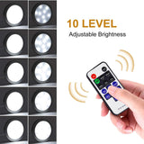 Dimmable & Timing Under Counter Lights Kitchen with Wireless RF Remote,Ultra-Thin 240V LED Cabinet Lights,12W Shelf Lights，4 Lights,Daylight White - 45-Degree Angle