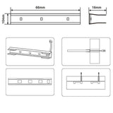 LED Under Cabinet Night Lights Kit for Glass Edge Shelf Back Side Lighting Using Flexible Cable and Clip with RF Remote(6 Lights RGB)