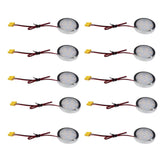 Under Cabinet LED Puck Lights, Slim Aluminum Round Flat LED Lights 2W 12V DC Hardwired 30cm Wire, Warm White 2700K, Ideal for Kitchen Counter, Closet, RV Camper & Marine Boat Interior Lighting (10 Pack)