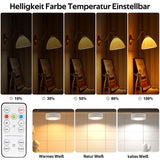 LED Battery Operated Lamps for Indoor Wall Light, E27, Remote Control and Touch Control CCT with E27 and Iron Piece for Living Room, Bedroom, Staircase, Hallway, Wireless Wall Light, Pack of 2