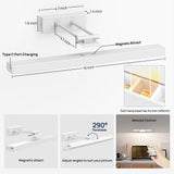 Picture Light Battery Operated, 16in Wireless Art Light for Paintings CCT Dimmable Recharging Battery Picture Light with Remote Control for Gallery Dartboard Art Bedroom Bathroom White