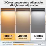 AIBOO Under Cabinet Lights, 4 Pack Rechargeable Motion Sensor Lights, 23.3 cm Magnetic LED Cupboard Lights, 3 Colour Temperatures, Dimmable USB-C Lights for Kitchen Wardrobe Stairs - Rear View