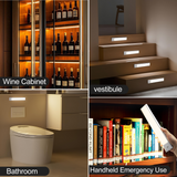 AIBOO Under Cabinet Lights, 4 Pack Rechargeable Motion Sensor Lights, 23.3 cm Magnetic LED Cupboard Lights, 3 Colour Temperatures, Dimmable USB-C Lights for Kitchen Wardrobe Stairs - Extra Image
