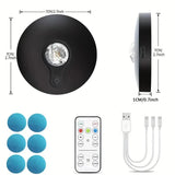 6 Lights LED Rechargeable Slim Cabinet Light, 2cm, Remote Control, Magnetic Mount - Low Angle