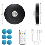 3 Lights LED Rechargeable Slim Cabinet Light, 2cm, Remote Control, Magnetic Mount - Front View