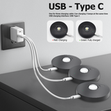 3 Lights LED Rechargeable Slim Cabinet Light, 2cm, Remote Control, Magnetic Mount - Side View