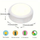 6 Pack RGBW LED Cabinet Lights, Remote Control, Battery Powered