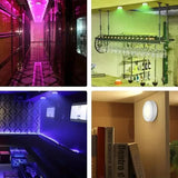 6 Pack RGBW LED Cabinet Lights, Remote Control, Battery Powered - Close-Up Angle