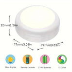 6 Pack RGBW LED Cabinet Lights, Remote Control, Battery Powered