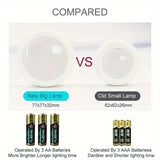 6 Pack RGBW LED Cabinet Lights, Remote Control, Battery Powered - 45-Degree Angle