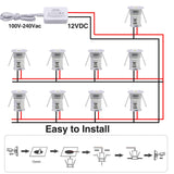 Mini LED Downlights for Ceiling 9 Pack,Cold White 6000K LED Recessed Ceiling Lights Spot Lights for Living Room Bedroom Kitchen Garden [Energy Class E] - Close-Up Angle