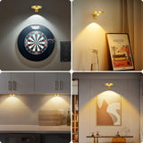 Rechargeable Picture Lights, 6 Pack Gold Wireless Art Lights with Remote and Touch Control, 3 Colour Temperatures, Stepless Dimming, Magnetic Wall Lights for Paintings, Photos and Displays - Rear View