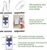 Linkable Under Cabinet LED Lighting 12V Dimmable Puck Lights with Wireless RF Remote Control, Hardwired & Wall Plug in for Kitchen Mood Lighting,Warm White - Top-Down View