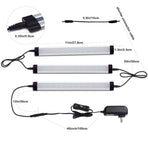 Dimmable Led Under Cabinet Lighting Bar Linkable Kits with Rocker Switch Under Counter Kitchen,Showcase,Shelf Lighting(3 Panel Kits Cold White)