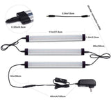 Dimmable Led Under Cabinet Lighting Bar Linkable Kits with Rocker Switch Under Counter Kitchen,Showcase,Shelf Lighting(3 Panel Kits Cold White) - Side View