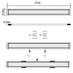 Dimmable Led Under Cabinet Lighting Bar Linkable Kits with Rocker Switch Under Counter Kitchen,Showcase,Shelf Lighting(3 Panel Kits Cold White)