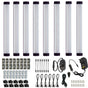 Dimmable Led Under Cabinet Lighting Bar Linkable Kits with Rocker Switch Under Counter Kitchen,Showcase,Shelf Lighting(8 Panel Kits Cold White)