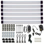 Dimmable Led Under Cabinet Lighting Bar Linkable Kits with Rocker Switch Under Counter Kitchen,Showcase,Shelf Lighting(6 Panel Kits Cold White)