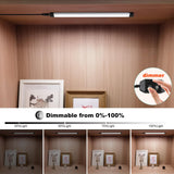 Dimmable Led Under Cabinet Lighting Bar Linkable Kits with Rocker Switch Under Counter Kitchen,Showcase,Shelf Lighting(3 Panel Kits Warm White) - Side View