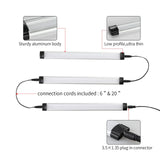 Dimmable Led Under Cabinet Lighting Bar Linkable Kits with Rocker Switch Under Counter Kitchen,Showcase,Shelf Lighting(3 Panel Kits Warm White) - 45-Degree Angle