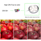 Linkable Under Cabinet LED Lighting 12V Dimmable Puck Lights with Wireless RF Remote Control, Hardwired & AU Wall Plug in for Furniture Cupboard Lighting(10 Lights, Natural White 4000K)