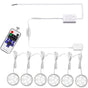 Linkable Under Cabinet LED Lighting 12V Slim Aluminum Dimmable Puck Lights Direct Wired with RF Remote Control for Kitchen Lighting(6pack,Daylight White)