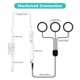 3 Pack Smart Under Cabinet Lights Hardwired,Dimmable LED Light for Kitchen Under Cabinet with Alexa Google Remote APP Control for Under Counter Lights for Cabinet Closets(Cold White) - Front View