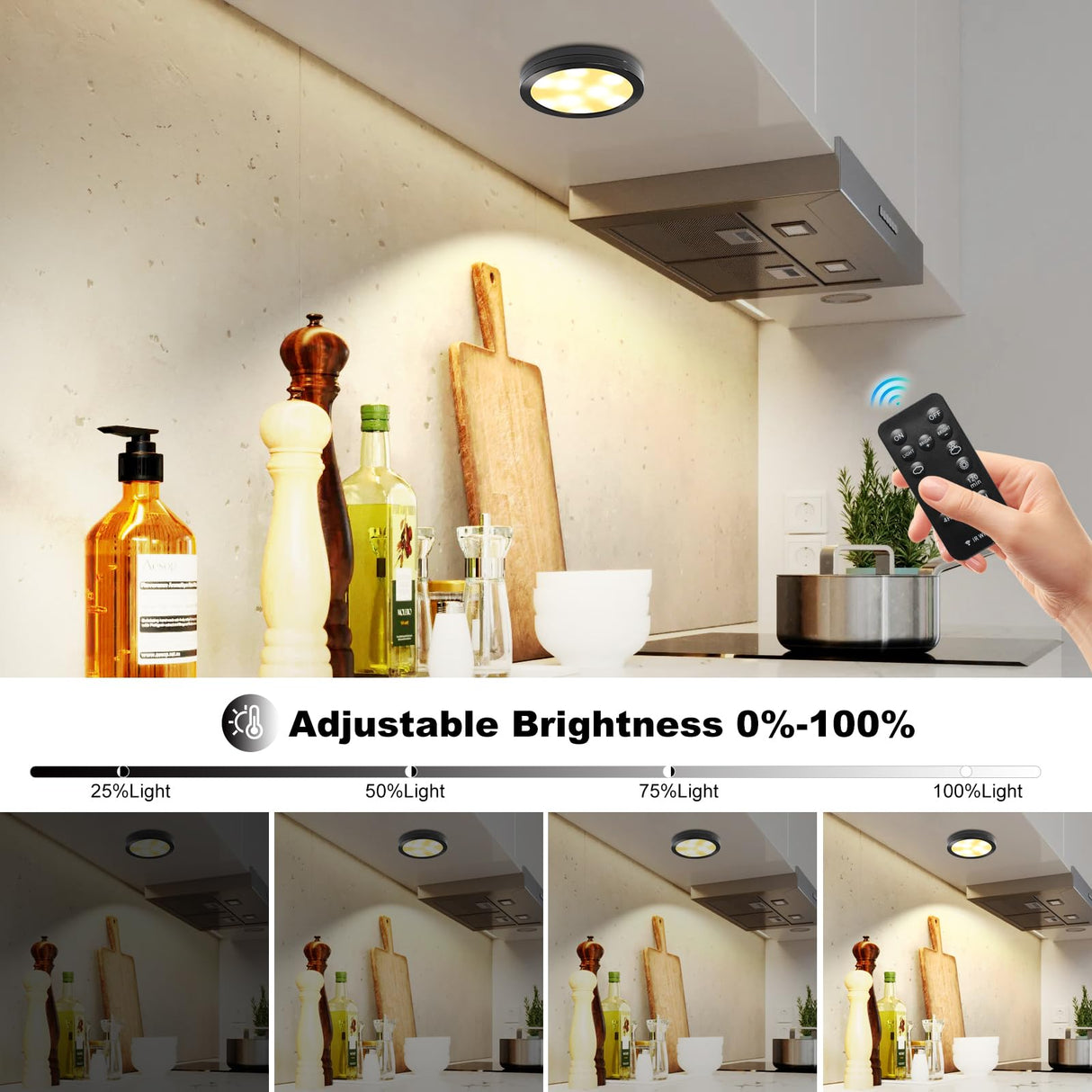 3 Pack Smart Under Cabinet Lights Hardwired,Dimmable LED Light for Kitchen Under Cabinet with Alexa Google Remote APP Control for Under Counter Lights for Cabinet Closets(Cold White)