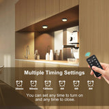 3 Pack Smart Under Cabinet Lights Hardwired,Dimmable LED Light for Kitchen Under Cabinet with Alexa Google Remote APP Control for Under Counter Lights for Cabinet Closets(Warm White) - Side View